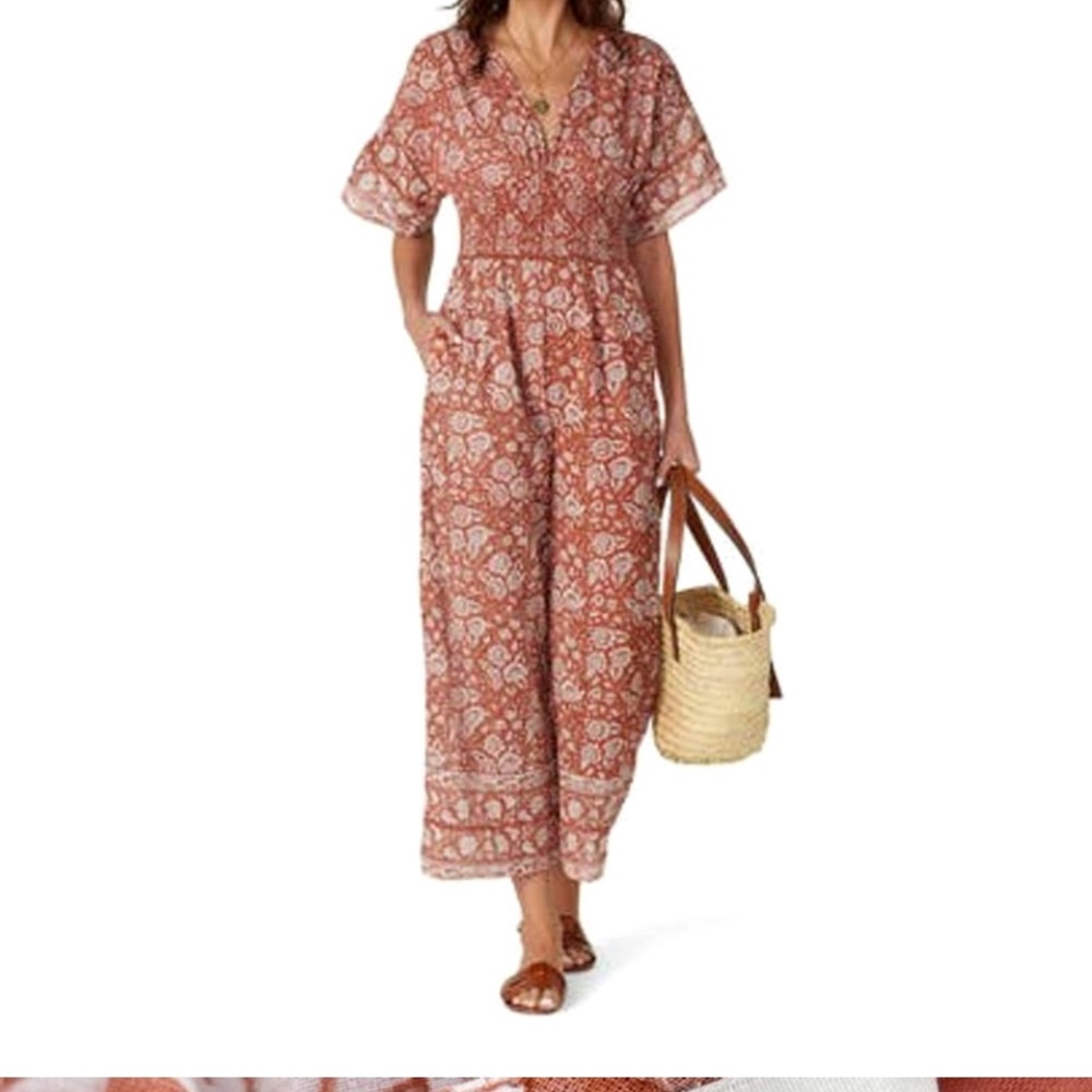 CLEOBELLA Jess Printed Cotton Jumpsuit - Size Medium